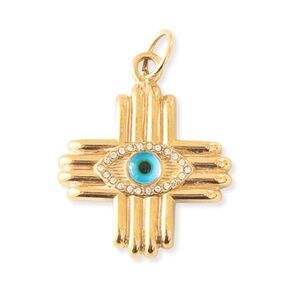 Gold Evil Eye Pendant